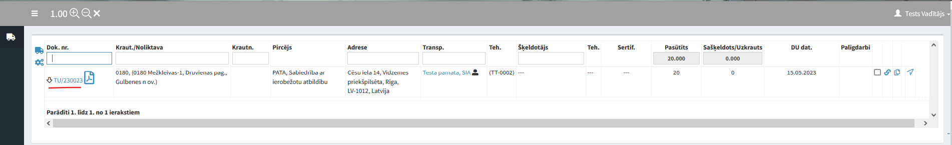 Lietotāja skats Lietotāja skats